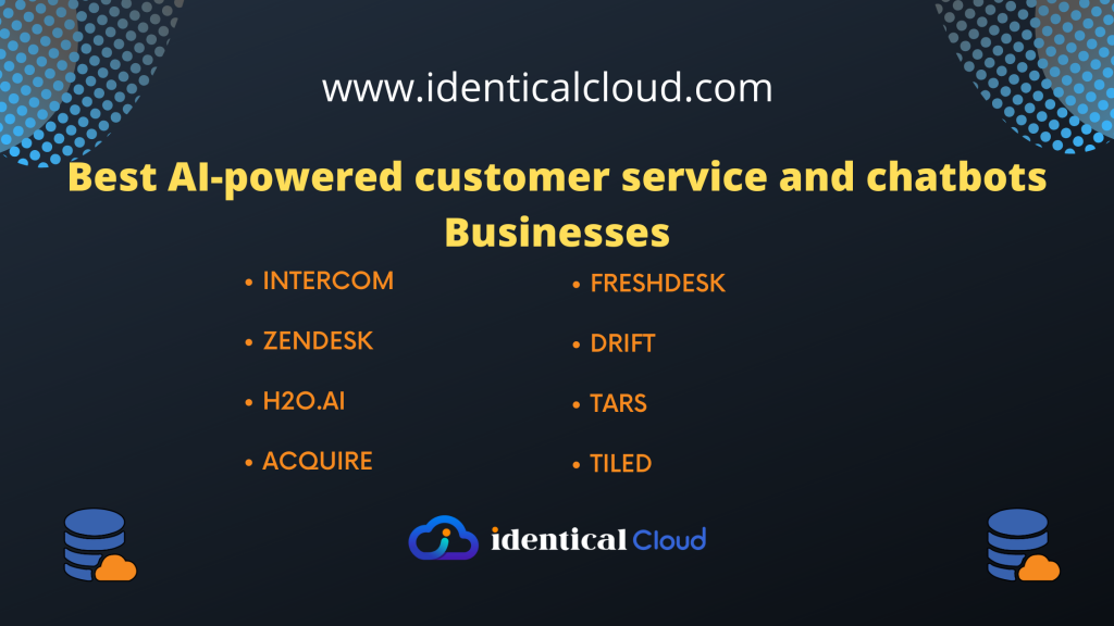 Best AI-powered customer service and chatbots Businesses - identicalcloud.com