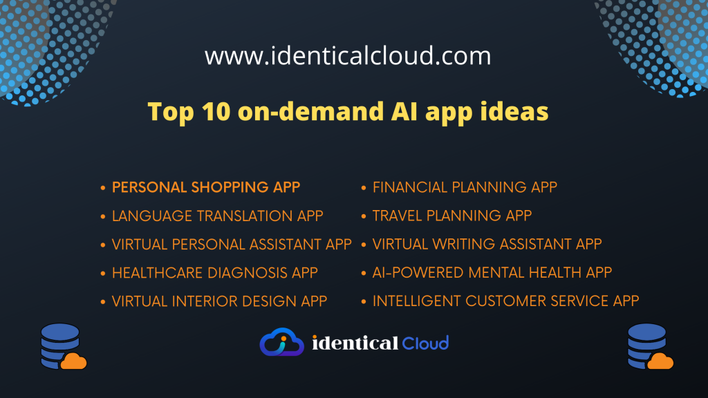 Top 10 on-demand AI app ideas - identicalcloud.com