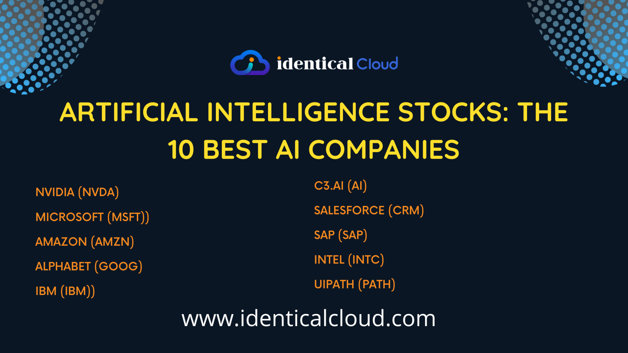 Artificial Intelligence Stocks: The 10 Best AI Companies - Identical Cloud