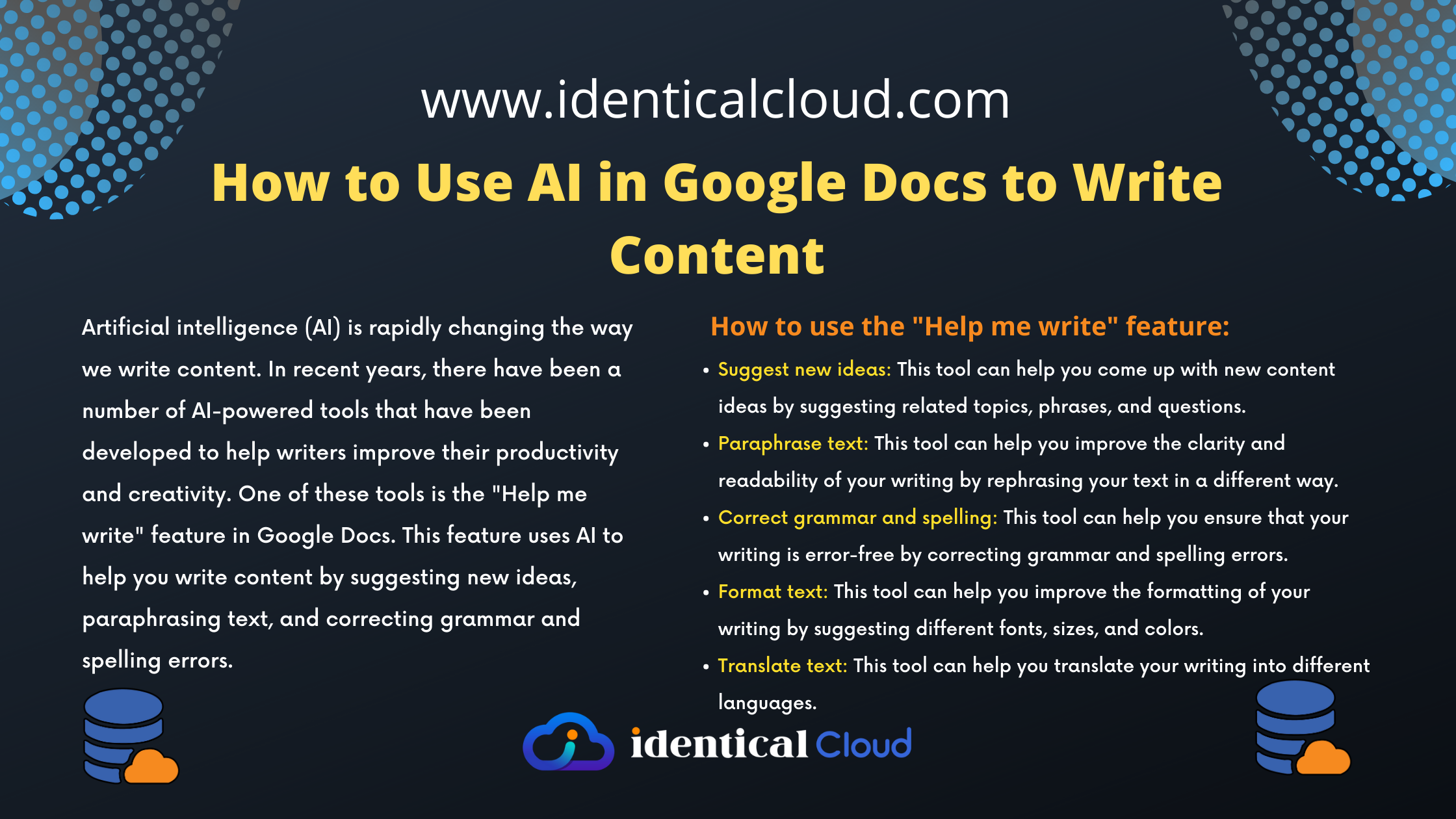 How to Use AI in Google Docs to Write Content - identicalcloud.com
