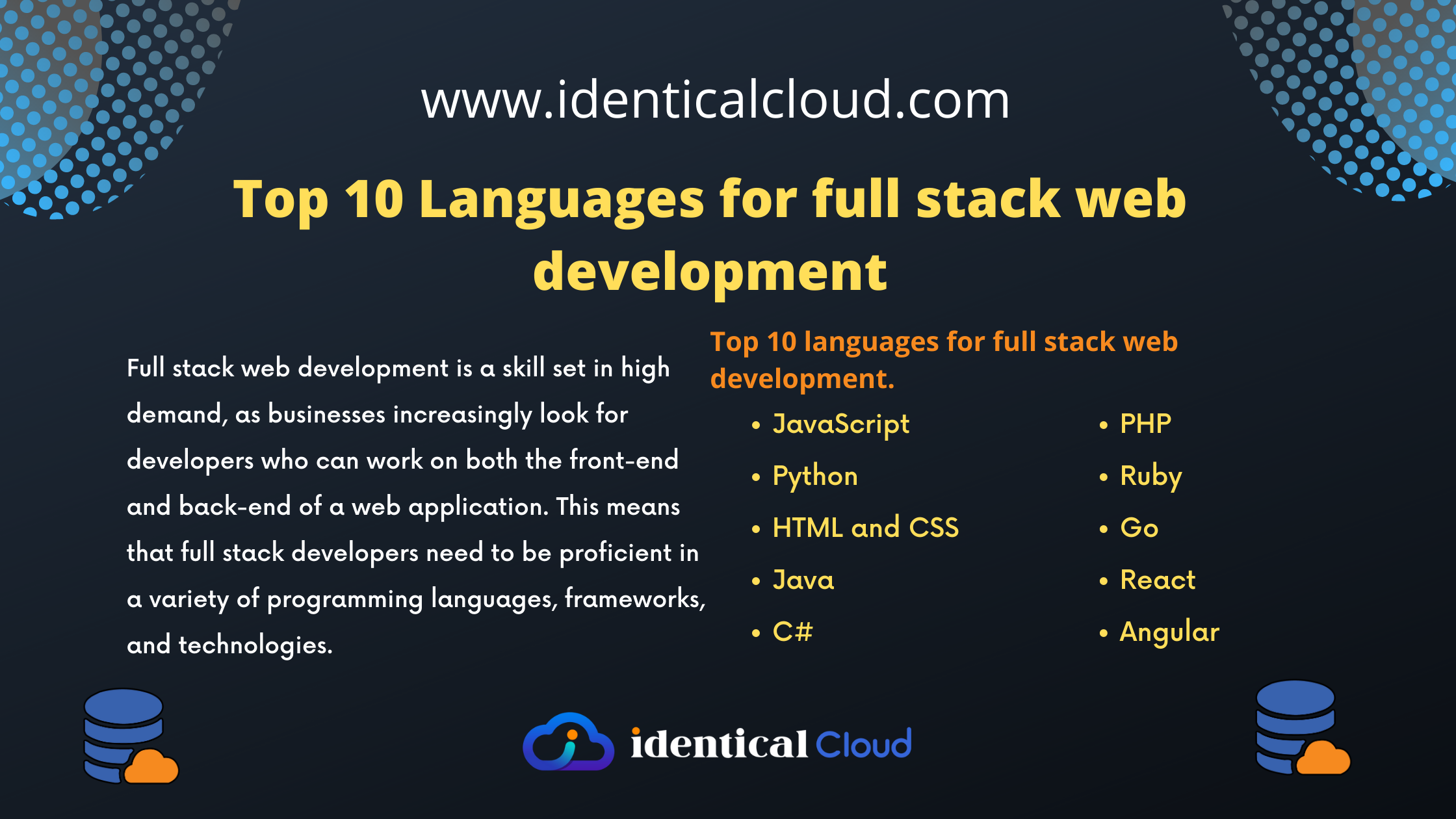 Top 10 Languages for full stack web development - identicalcloud.com