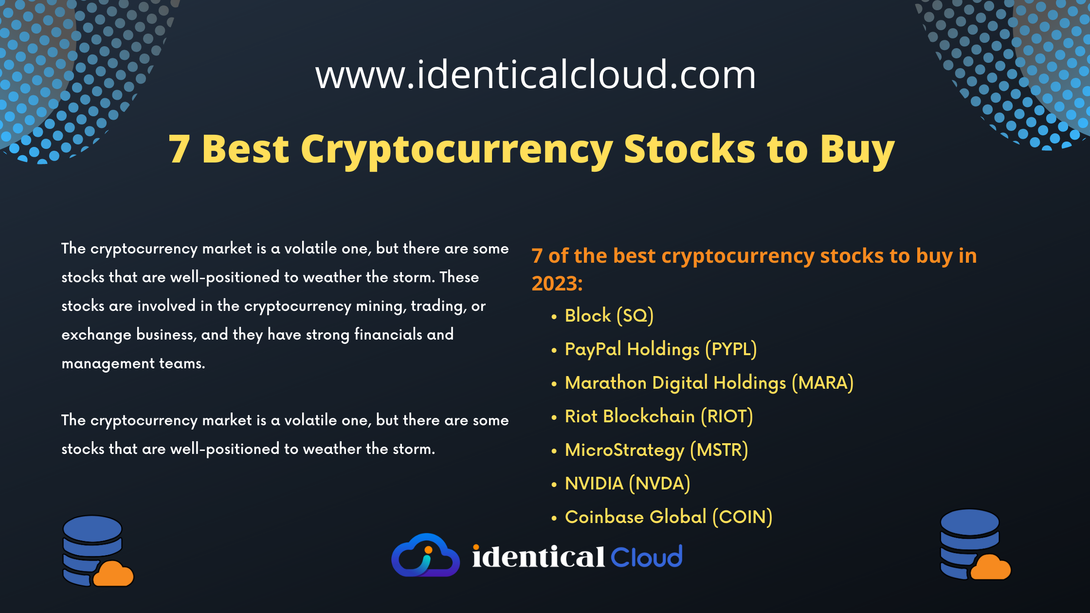 7 Best Cryptocurrency Stocks to Buy - identicalcloud.com