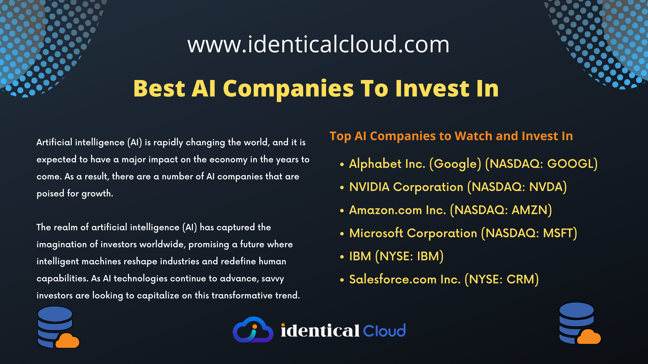 Best AI Companies To Invest In - identicalcloud.com