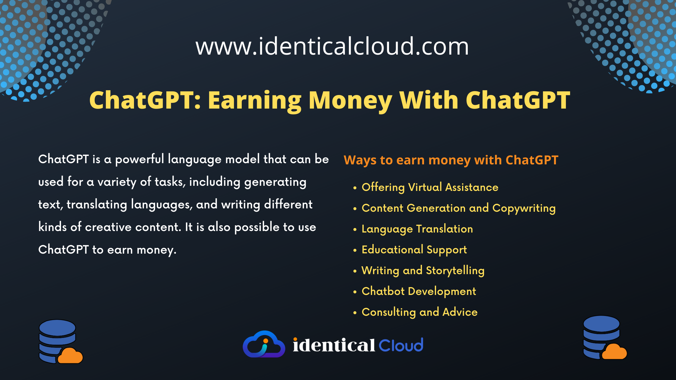 ChatGPT: Earning Money With ChatGPT - identicalcloud.com