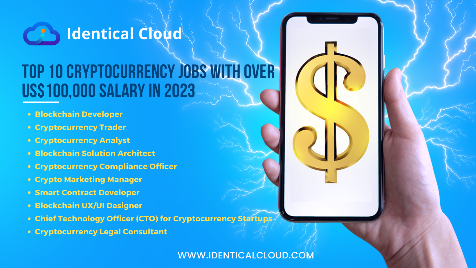 Top 10 Cryptocurrency Jobs with over US$100,000 Salary in 2023 - identicalcloud.com