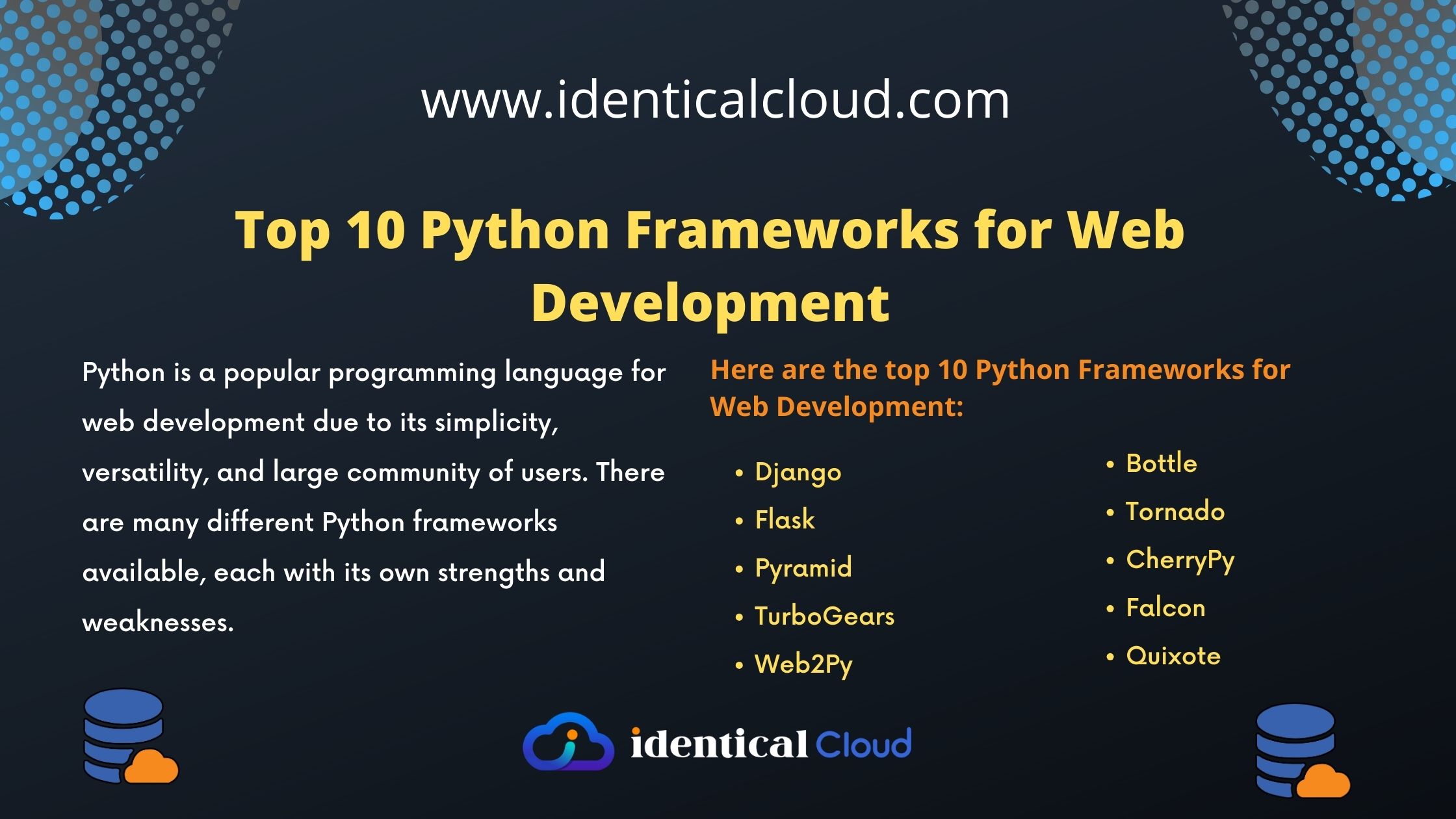 Top 10 Python Frameworks for Web Development - identicalcloud.com