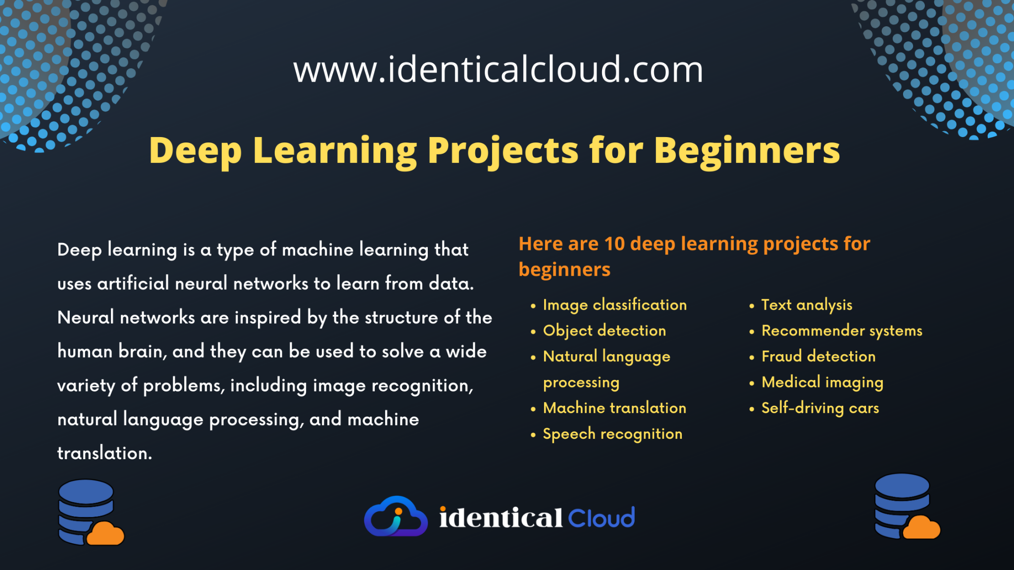 Top 10 Deep Learning Projects for Beginners - identical Cloud