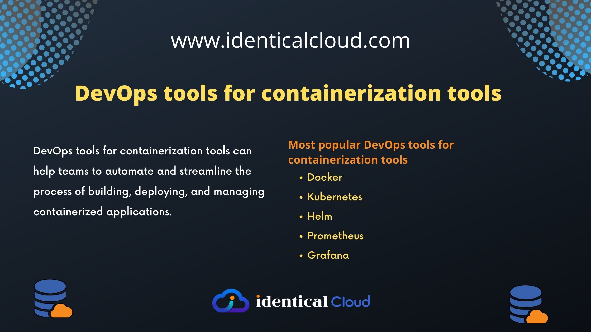 DevOps tools for containerization tools - identicalcloud.com