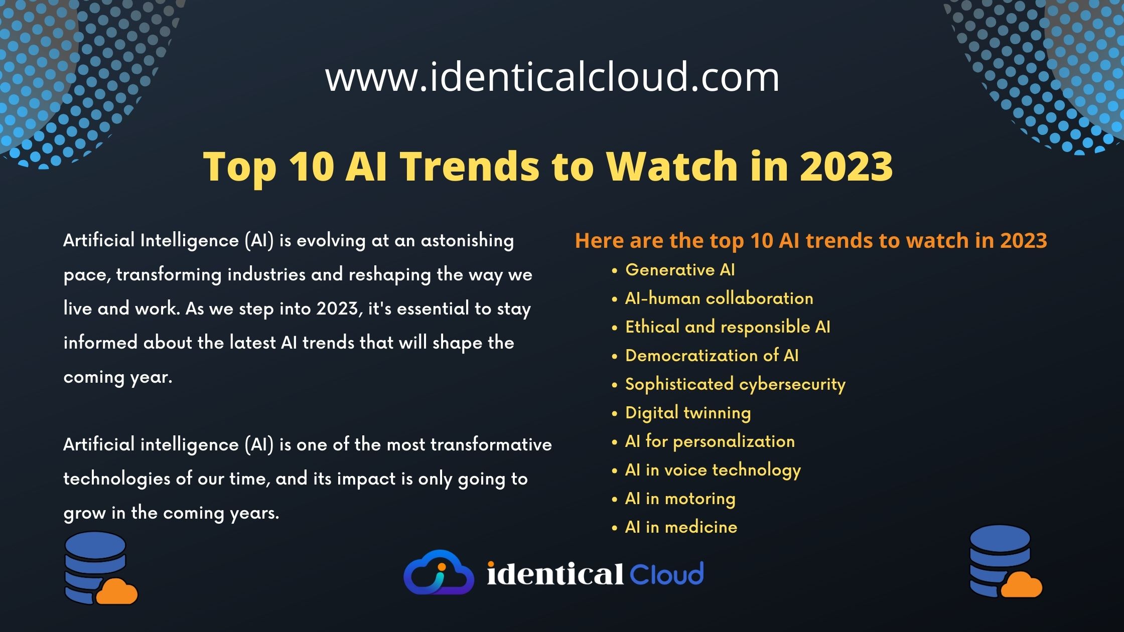 Top 10 AI Trends to Watch in 2023 - identicalcloud.com
