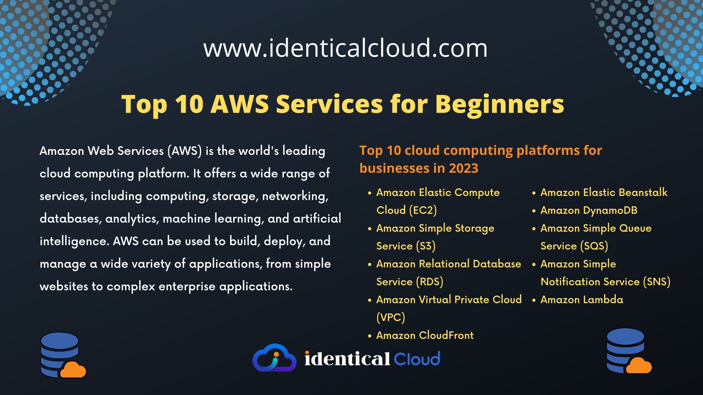 Top 10 AWS Services for Beginners - identicalcloud.com